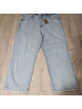 Kensie Jeans Plus Size 24 W The Ella High Rise Straight Pace Light Blue New